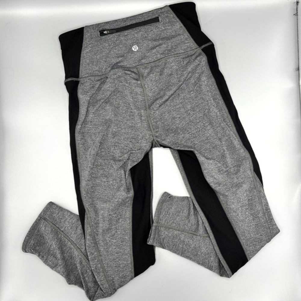 Lululemon Womens Athletic Heather Gray Size 6 Yoga Running Leggings‎